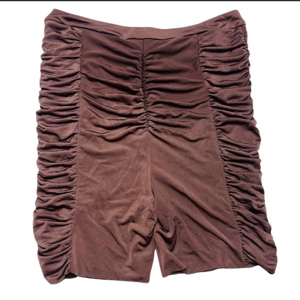 I.AM.GIA. Estelle Brown Shorts with raw cut hem
